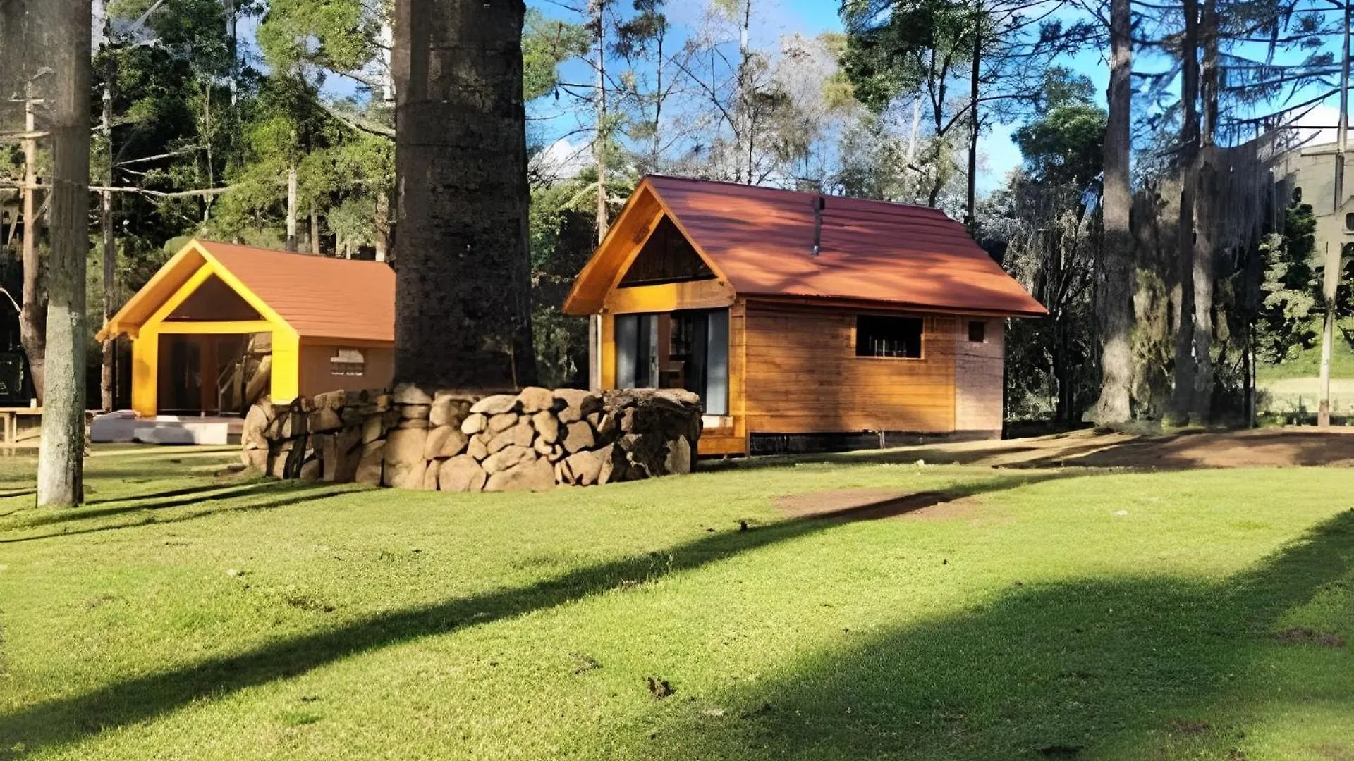 Cabana Pequeno Bosque Com Deck E Vista P/ O Rio São Joaquim