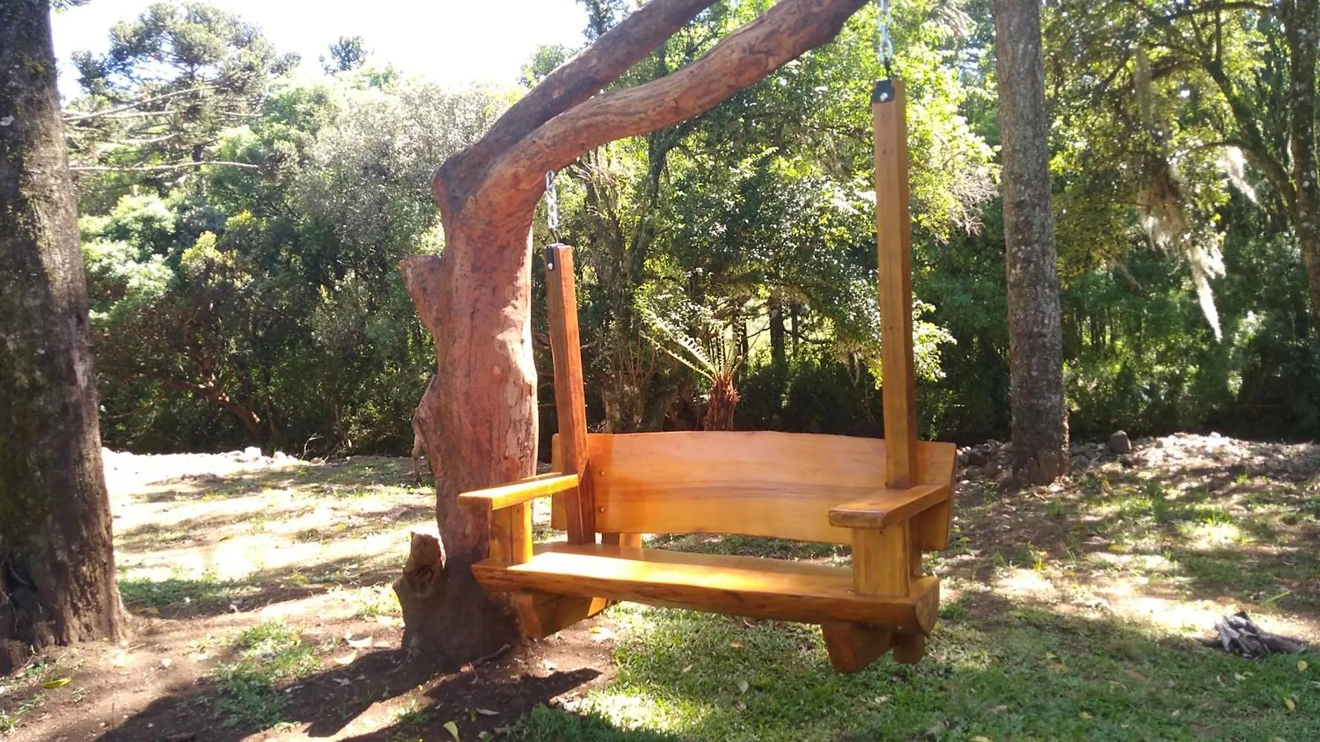 Cabana Pequeno Bosque Com Deck E Vista P/ O Rio São Joaquim