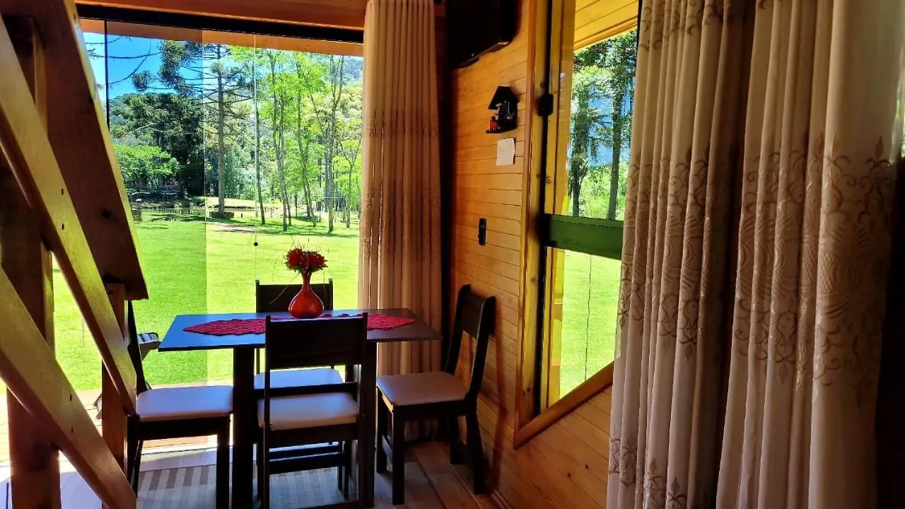 Cabana Pequeno Bosque Com Deck E Vista P/ O Rio São Joaquim Brasil